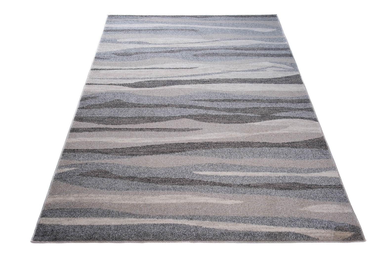 Teppich Sari Grau Beige Wellen