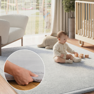 Kinderteppich Fluffin Hellgrau