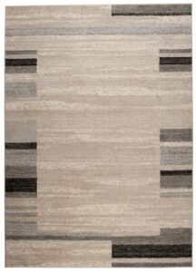Teppich Sari Beige Grau Rahmen