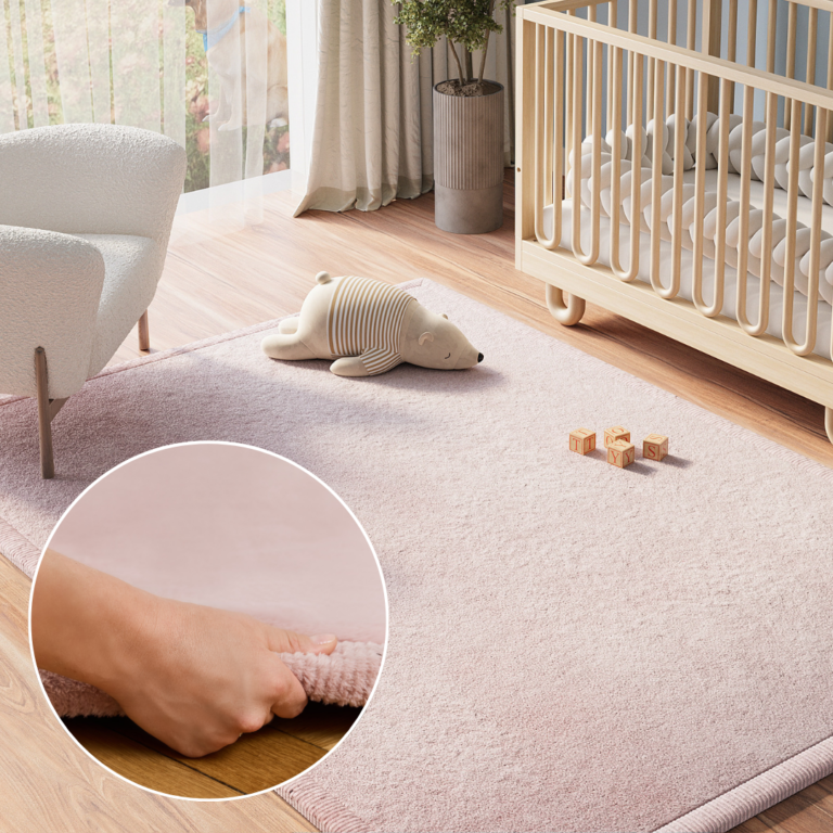 Kinderteppich Fluffin Rosa