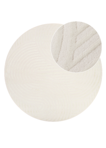 Teppich Hygge Rund Gebrochenes Weiß Modern