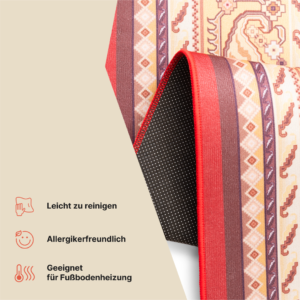 Teppich Nora Rot Klassisch Rutschfest