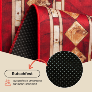 Teppich Nora Karminrot Klassisch Rutschfest