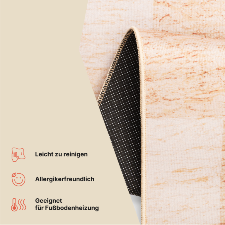 Teppich Nora Braun Geometrisch Rutschfest