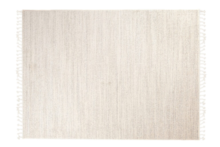 Teppich Sari mit Fransen Hell Creme