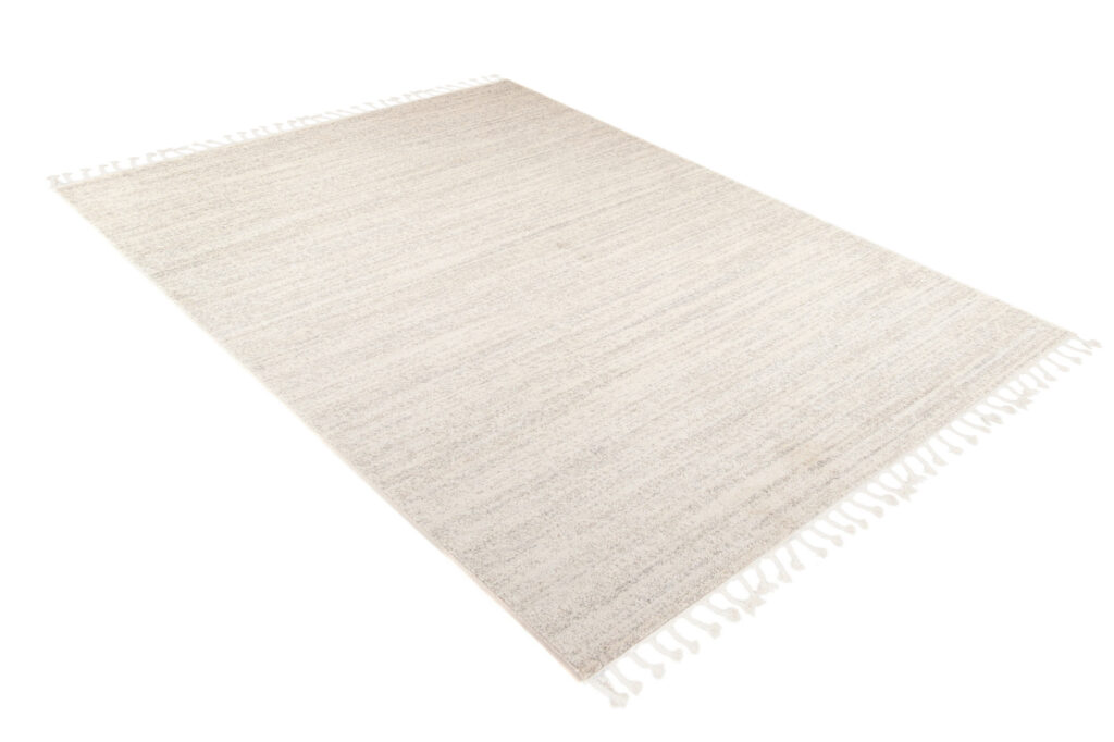 Teppich Sari mit Fransen Hell Creme