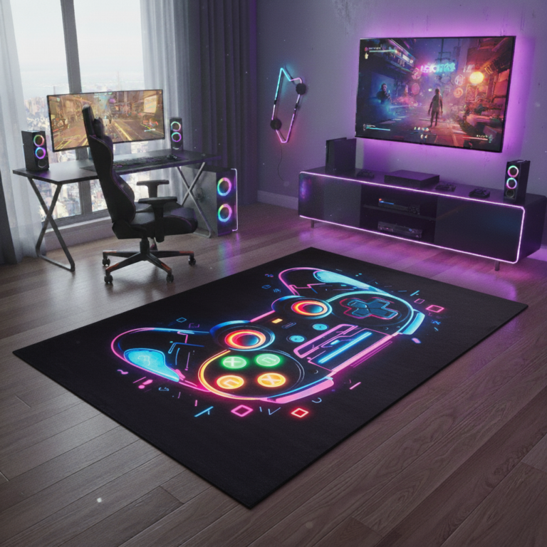 Teppich Cosmo Game Mehrfarbig Rutschfest