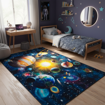 Teppich Cosmo Game Planeten Rutschfest
