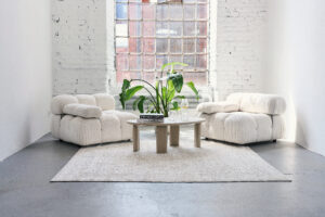 Teppich Trend Quadratisch Beige Rauten Vintage