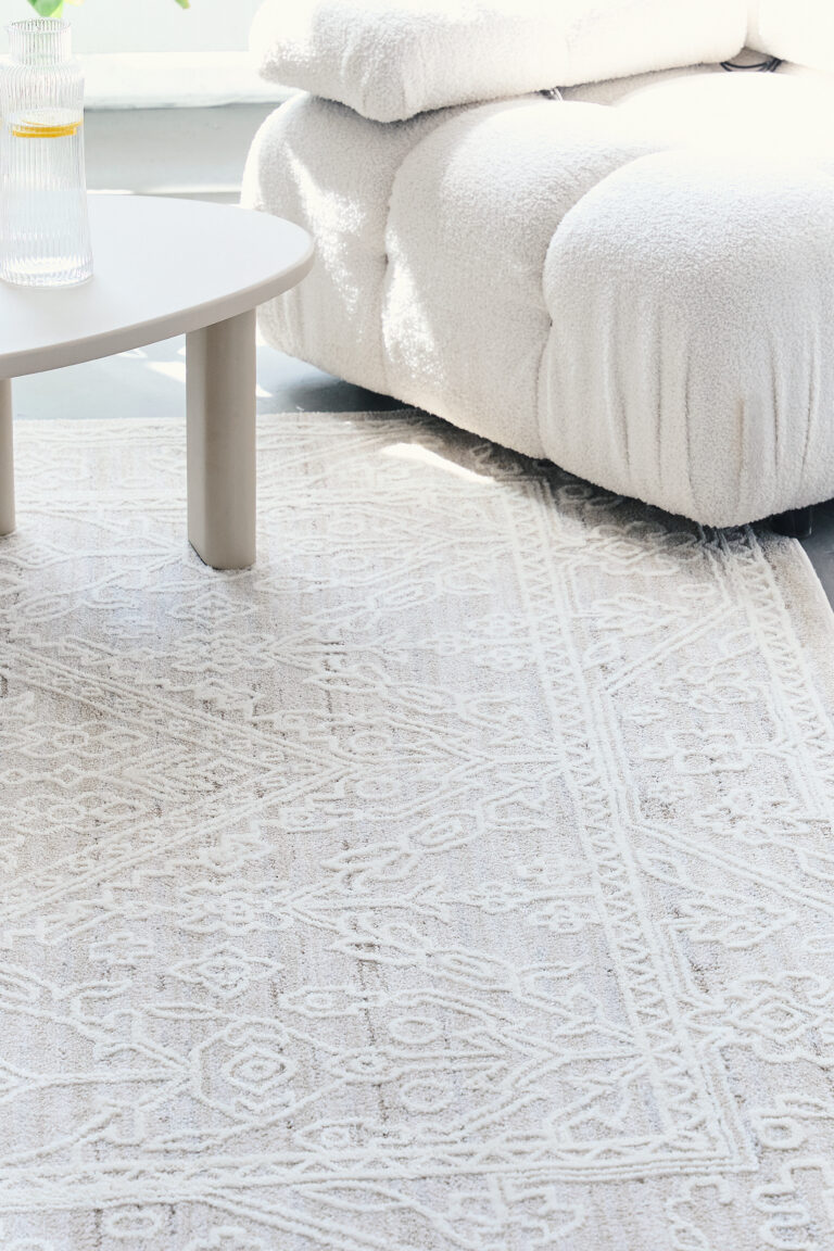 Teppich Trend Quadratisch Beige Rauten Vintage