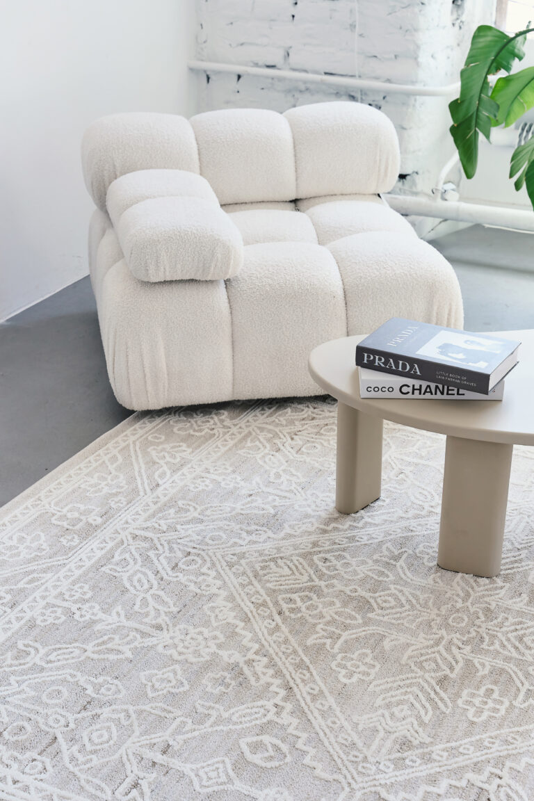 Teppich Trend Quadratisch Beige Rauten Vintage