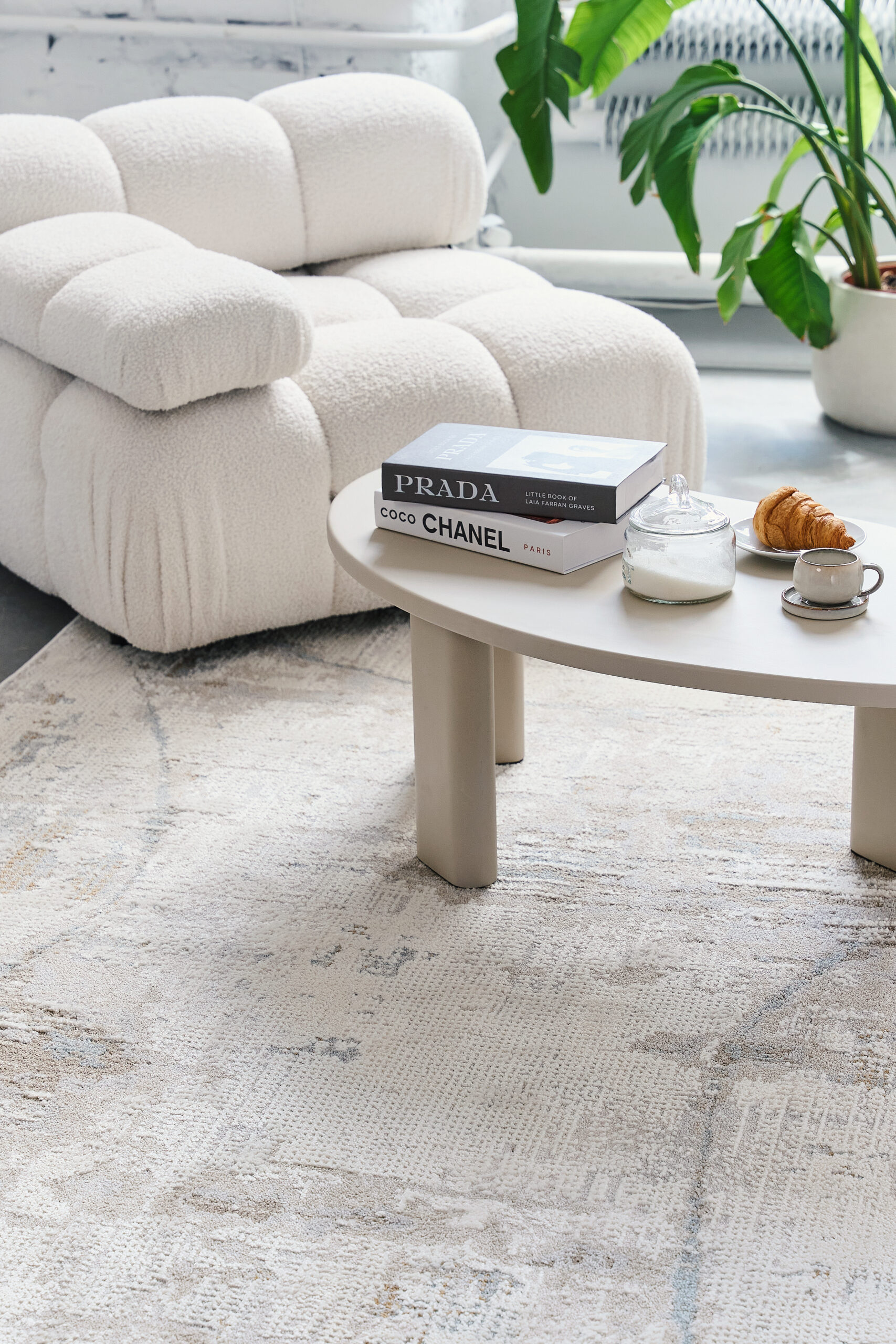 Teppich Trend Quadratisch Beige Abstrakt