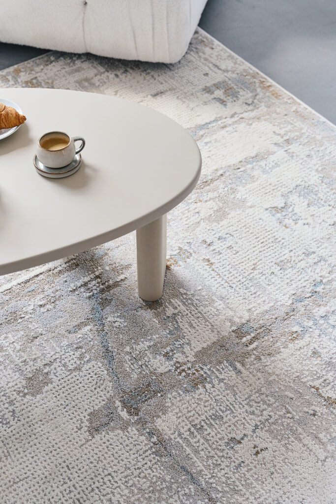 Teppich Trend Quadratisch Beige Abstrakt