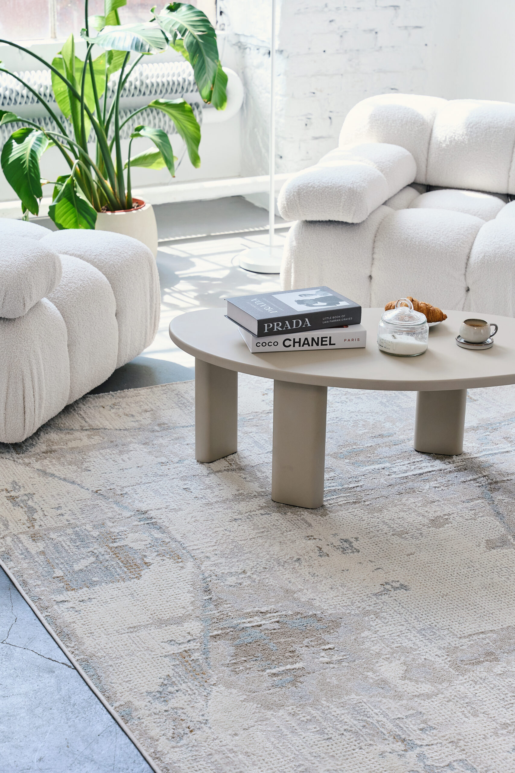 Teppich Trend Quadratisch Beige Abstrakt