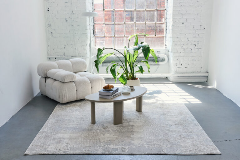 Teppich Trend Abstrakt Beige-Grau Quadratisch