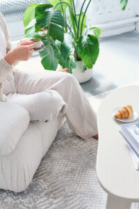 Teppich Trend Abstrakt Beige-Grau Quadratisch