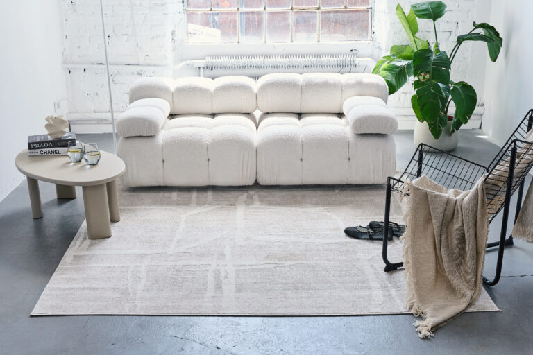 Teppich Trend Quadratisch Grau Beige Geometrisch