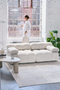 Teppich Trend Quadratisch Grau Beige Geometrisch