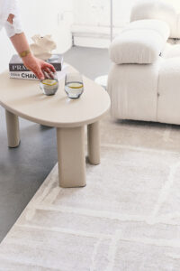 Teppich Trend Quadratisch Grau Beige Geometrisch