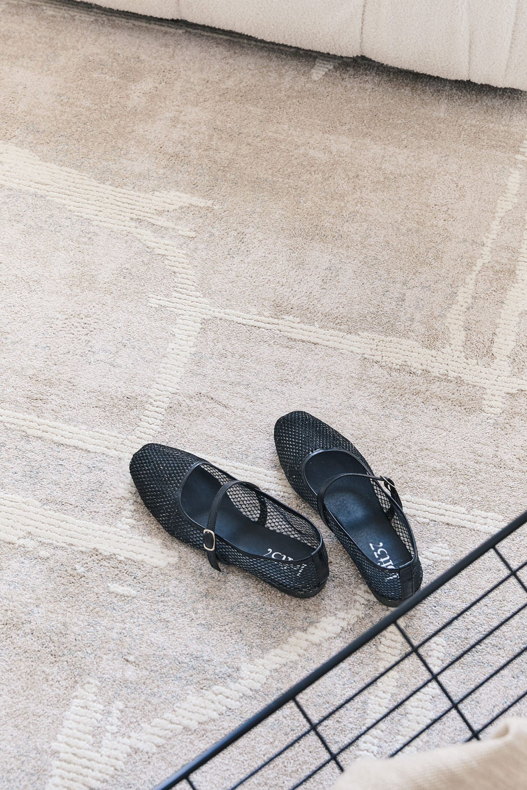 Teppich Trend Quadratisch Grau Beige Geometrisch