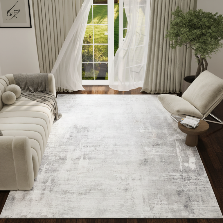 Teppich Ash Hellgrau Rutschfest