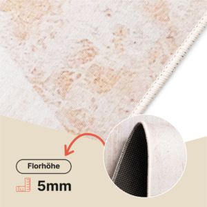 Teppich Nora Beige Grau Rutschfest
