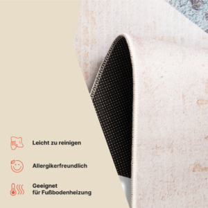 Teppich Nora Beige Grau Rutschfest