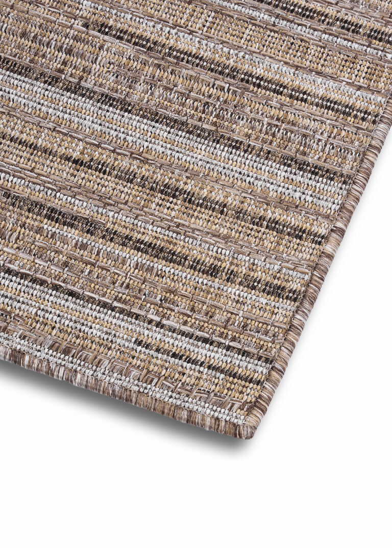 Outdoor-Teppich Yucana Beige Grau Streifen