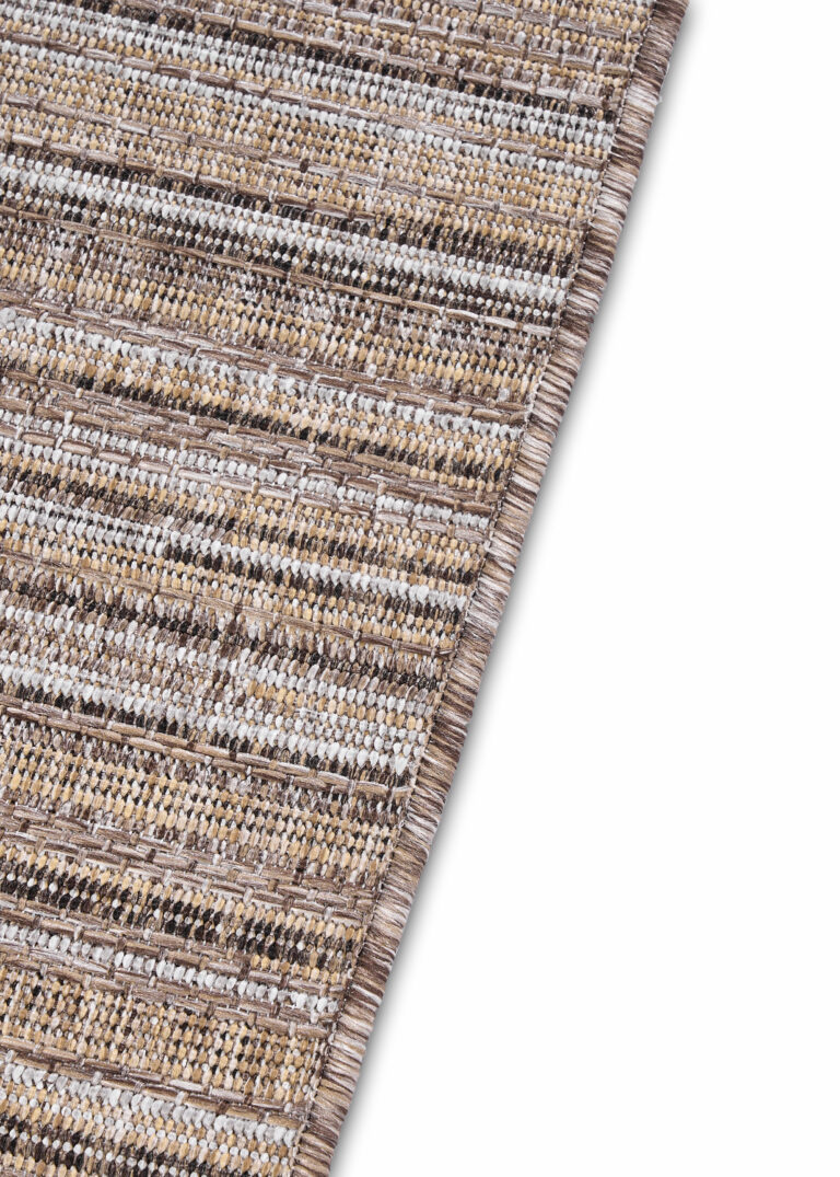 Outdoor-Teppich Yucana Beige Grau Streifen