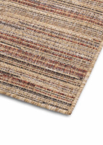 Outdoor-Teppich Yucana Beige Braun Streifen