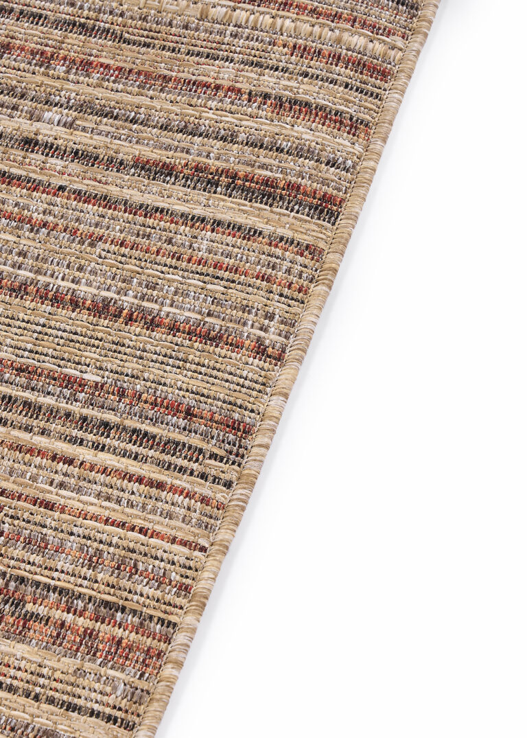 Outdoor-Teppich Yucana Beige Braun Streifen