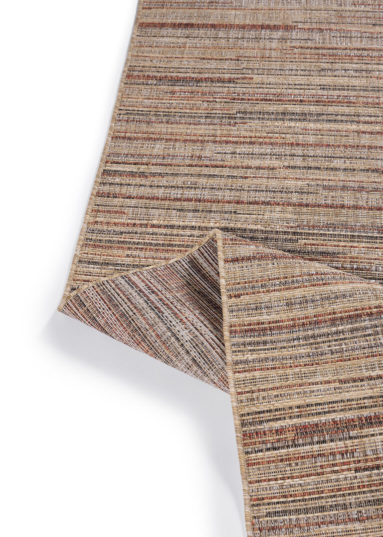Outdoor-Teppich Yucana Beige Braun Streifen