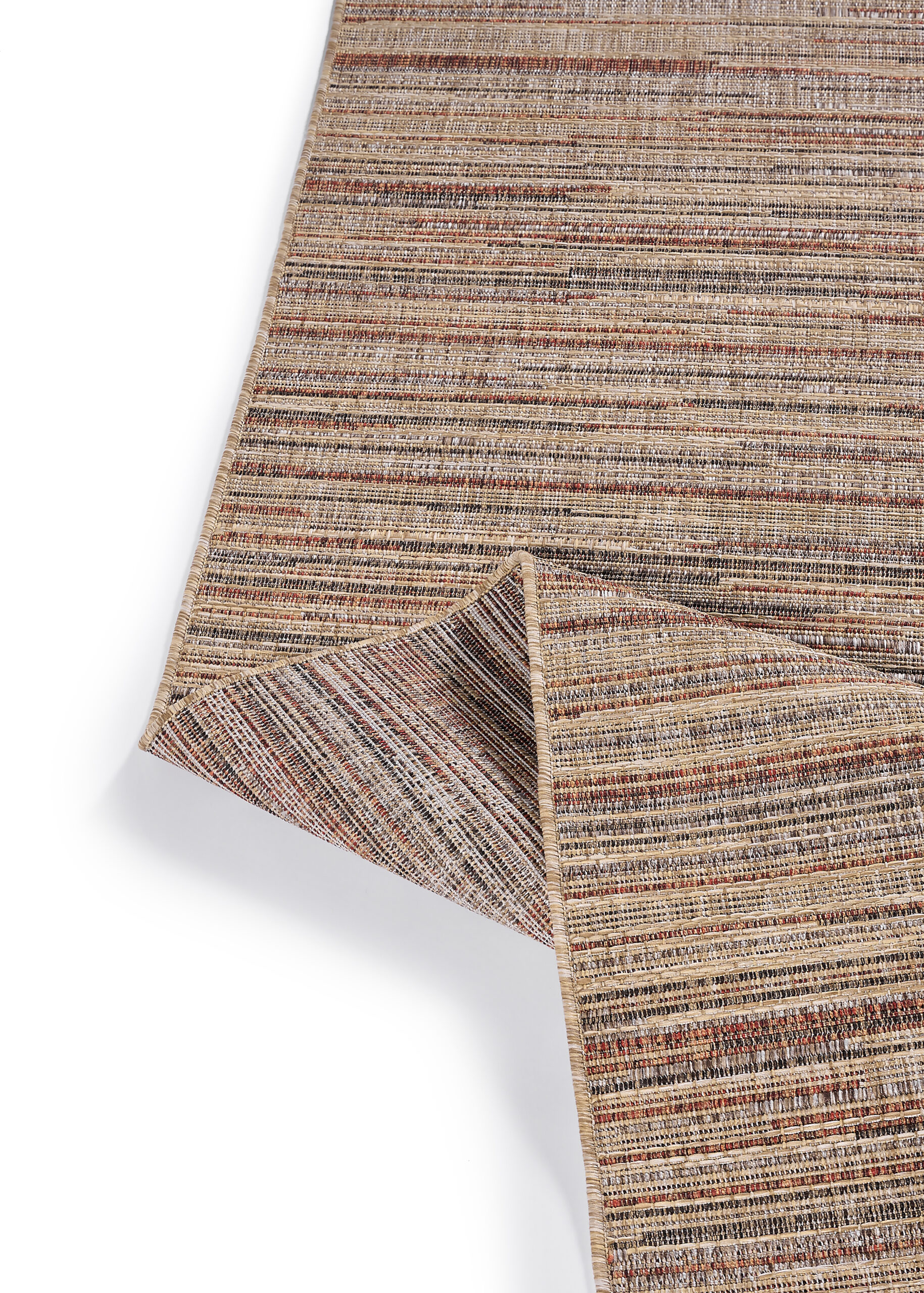 Outdoor-Teppich Yucana Beige Braun Streifen