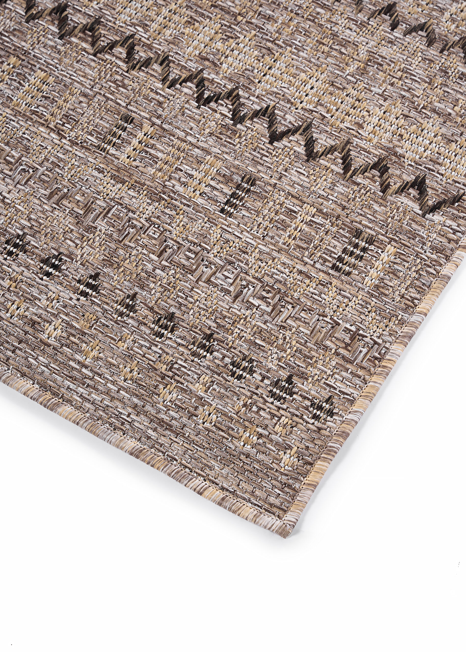 Outdoor-Teppich Yucana Braun Zickzack