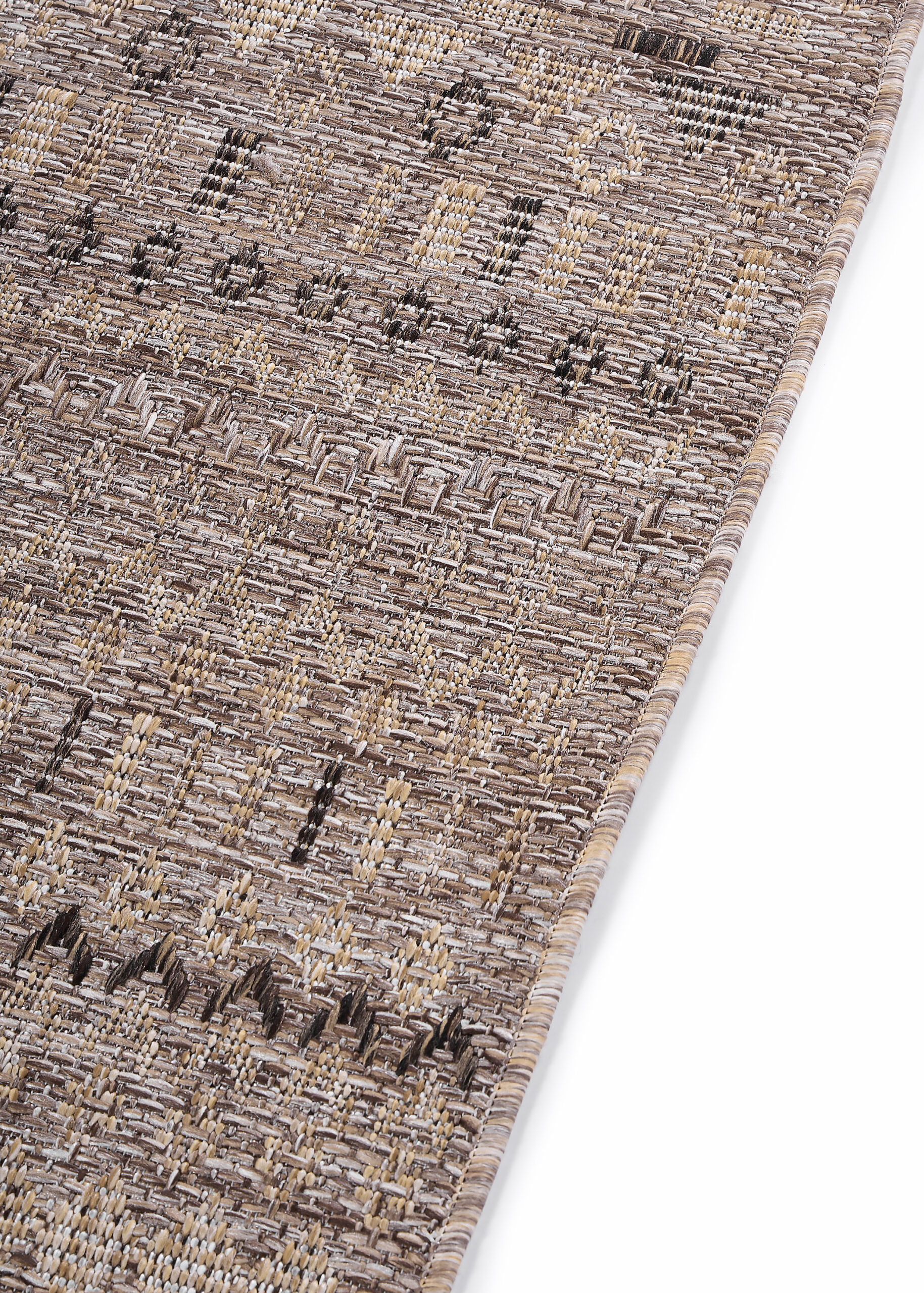 Outdoor-Teppich Yucana Braun Zickzack