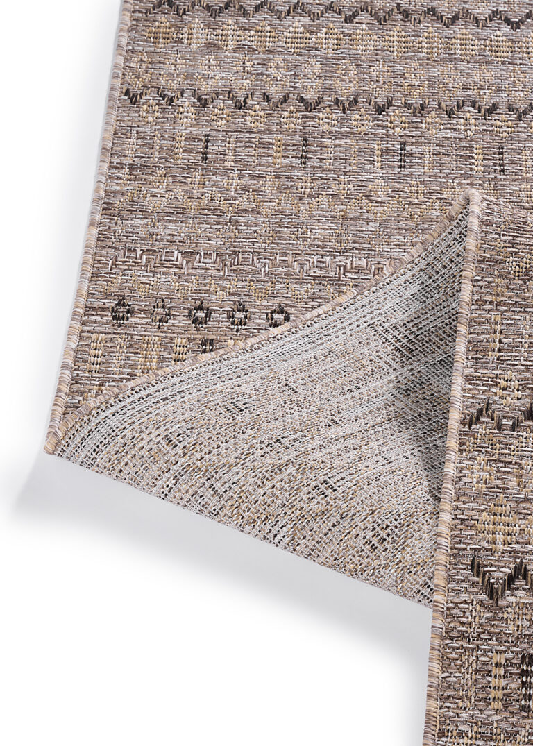 Outdoor-Teppich Yucana Braun Zickzack