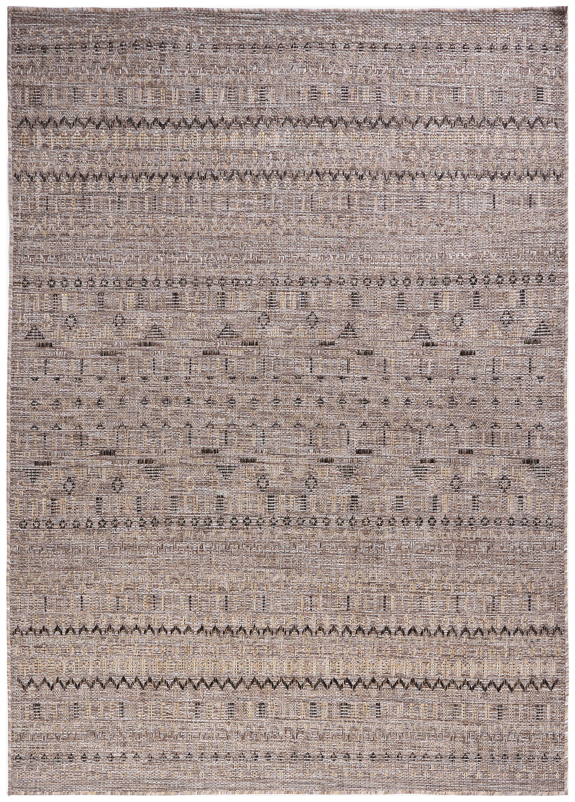 Outdoor-Teppich Yucana Braun Zickzack