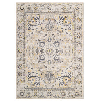 Teppich Ash Beige Grau Vintage Rutschfest