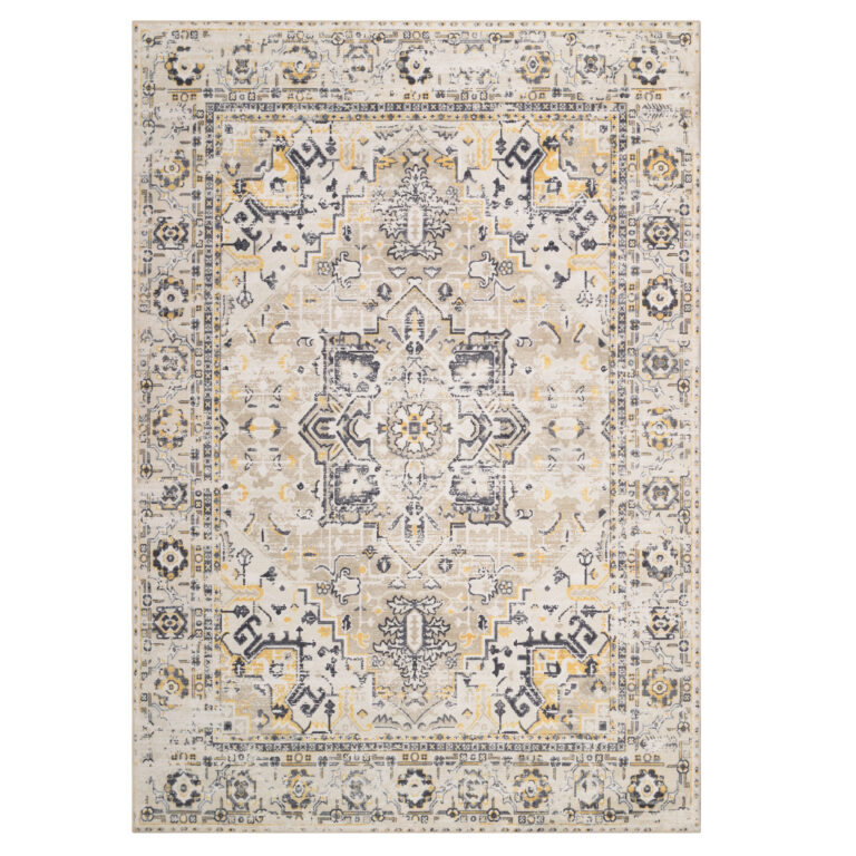 Teppich Ash Beige Grau Vintage Rutschfest