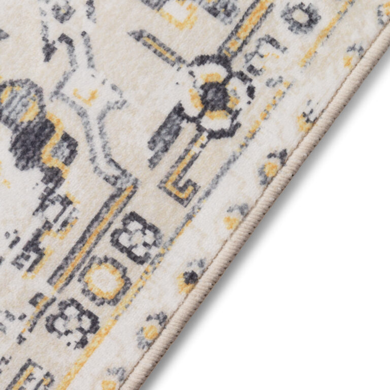 Teppich Ash Beige Grau Vintage Rutschfest