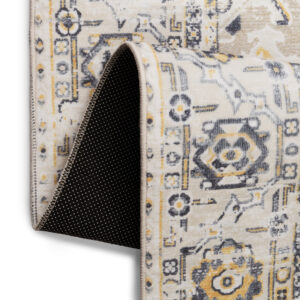 Teppich Ash Beige Grau Vintage Rutschfest