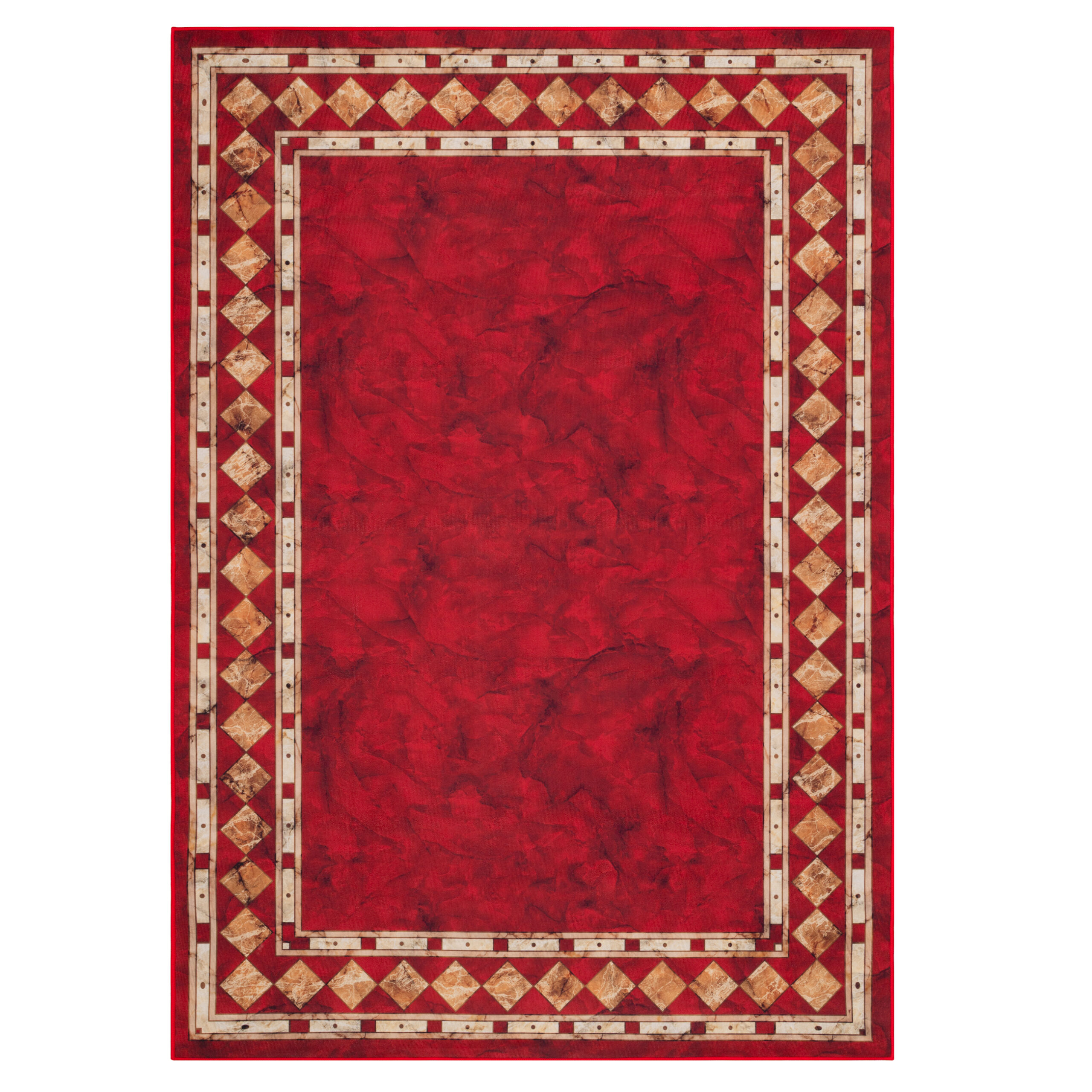 Teppich Nora Karminrot Klassisch Rutschfest