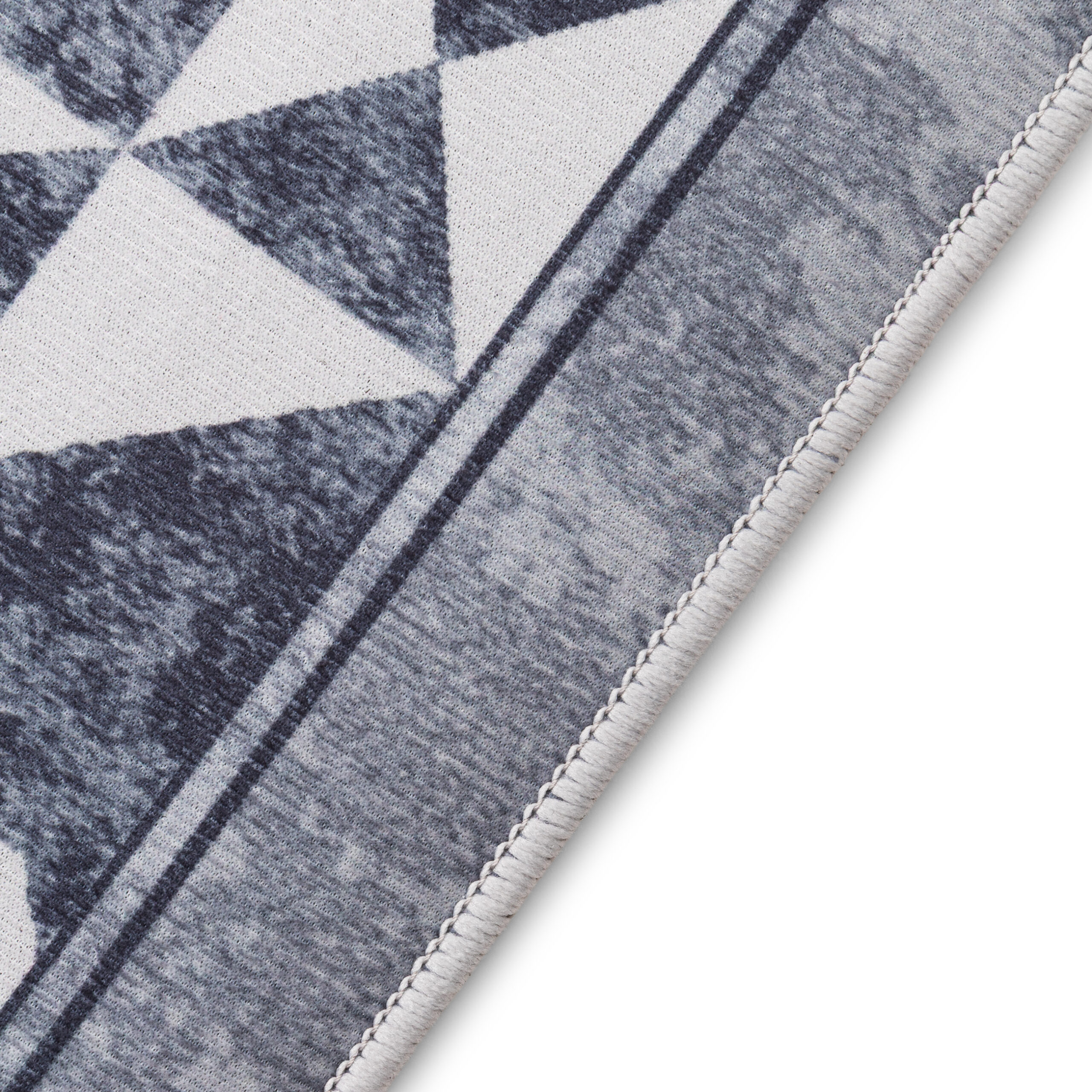 Teppich Nora Grau Beige Rahmen Rutschfest