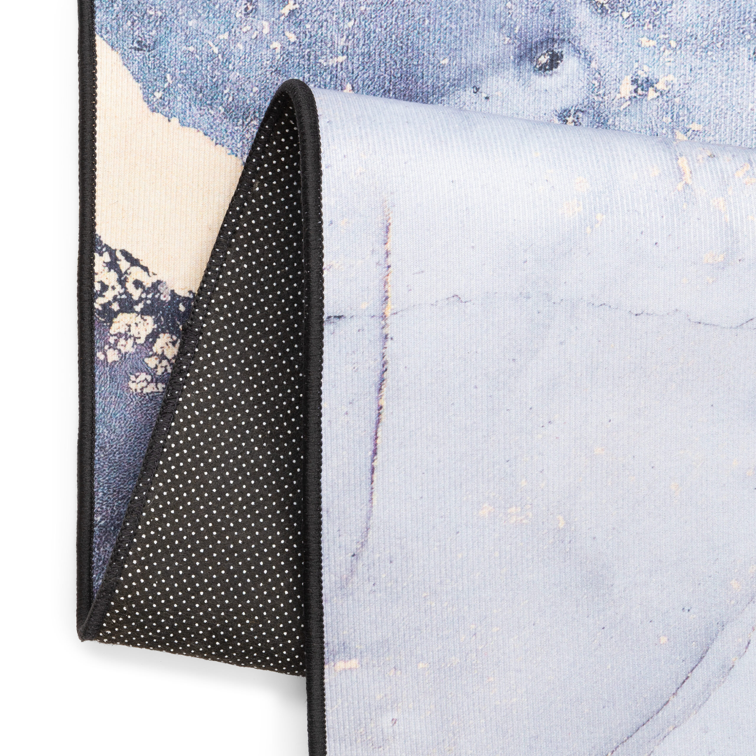 Teppich Nora Grau Marineblau Marmor Rutschfest