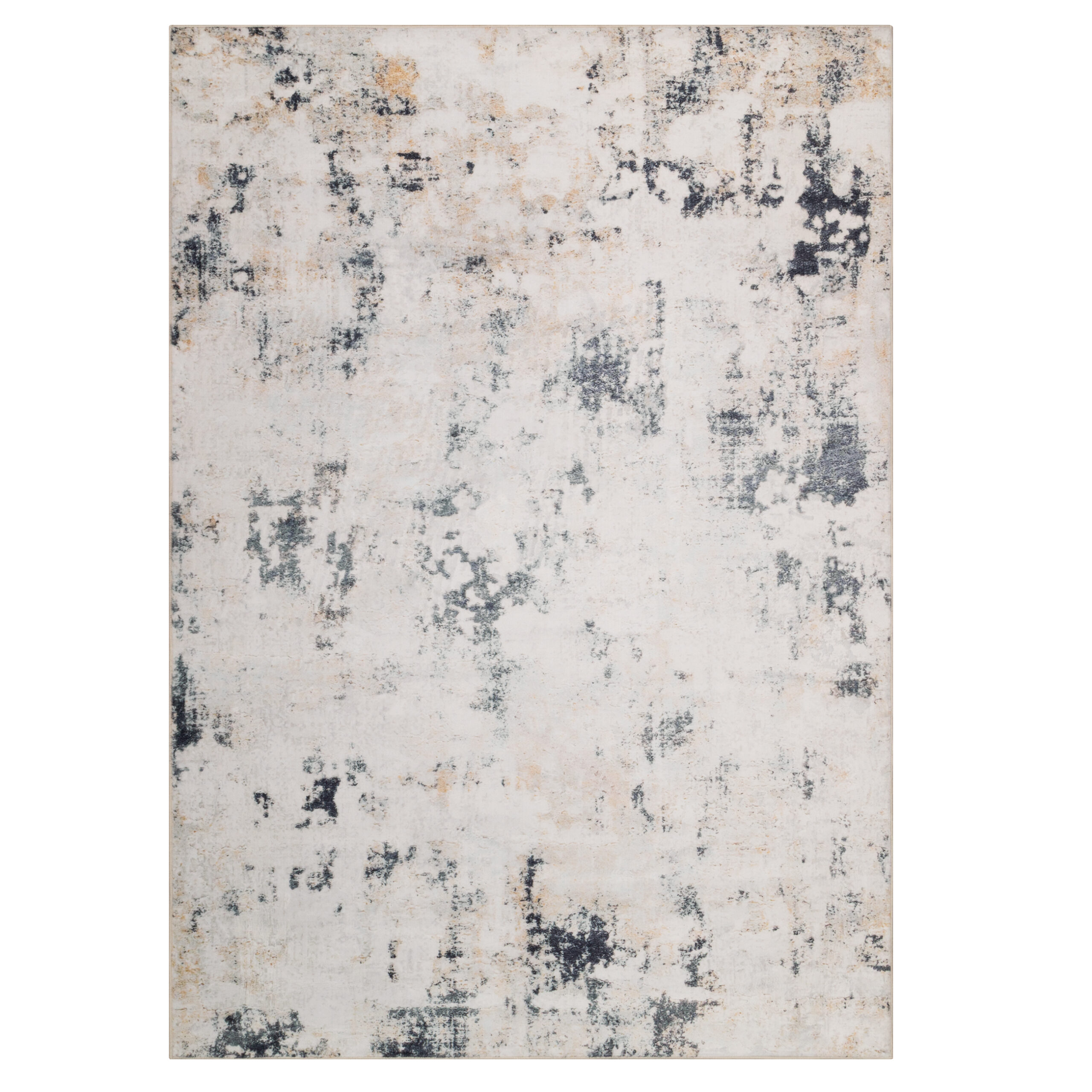 Teppich Ash Weiß Grau Beige Rutschfest