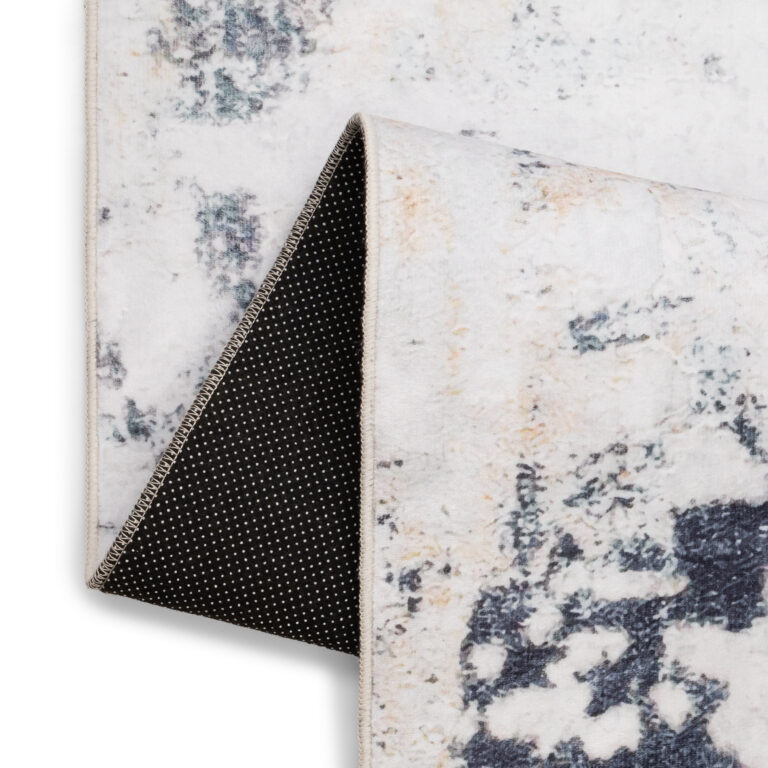 Teppich Ash Weiß Grau Beige Rutschfest