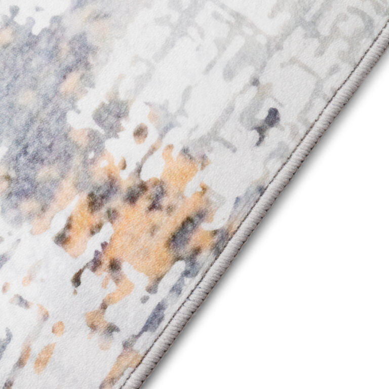 Teppich Ash Grau Rostfarben Rutschfest