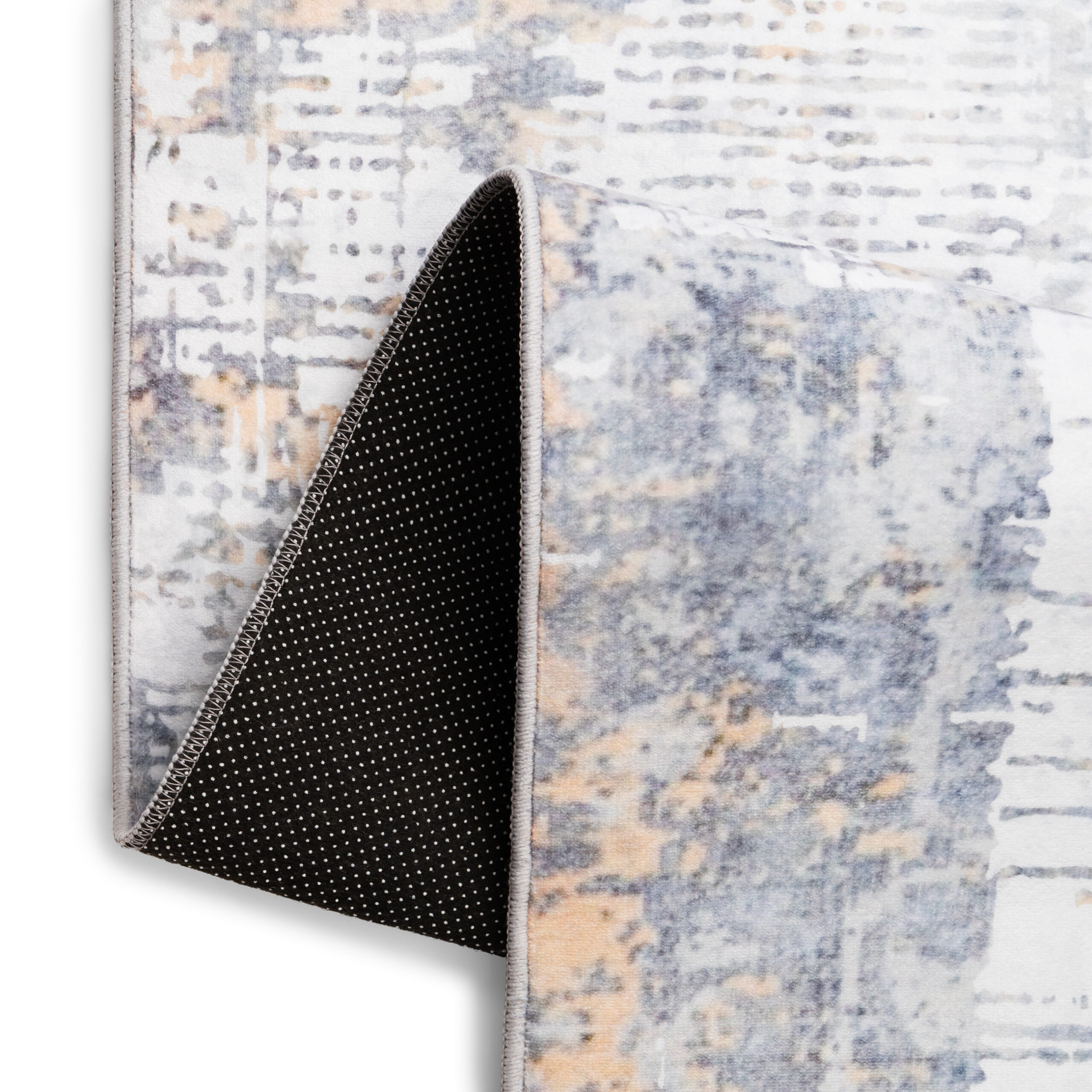 Teppich Ash Grau Rostfarben Rutschfest