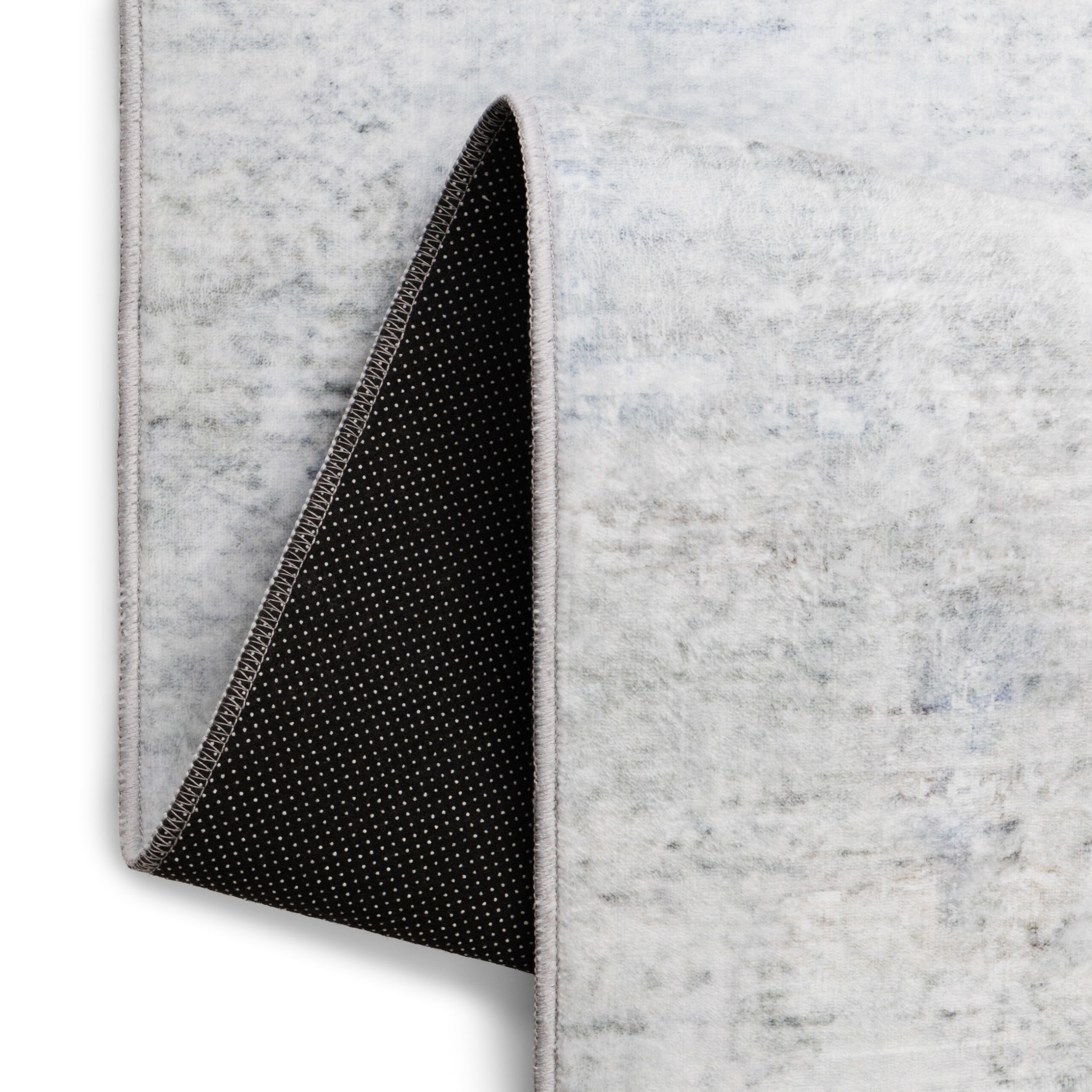 Teppich Ash Dunkelgrau Meliert Rutschfest