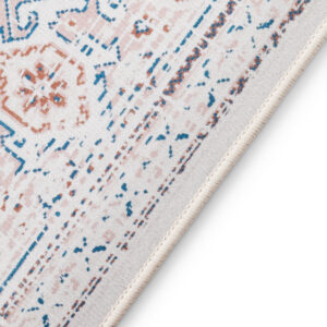 Teppich Nora Creme Blau Rutschfest